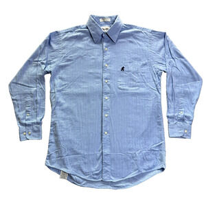 Disney Mickey Mouse Button Up Shirt Men's Medium Blue Business Casual Work